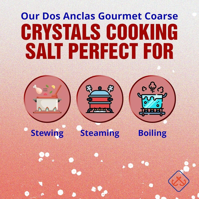 Dos Anclas Gourmet Cooking Salt Coarse Crystals - 2 Pack - Image 5